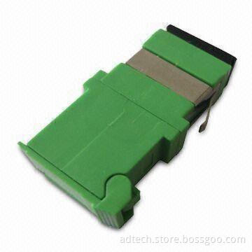 SC/APC Fiber-optic Adapter with Shutter Dust Cover SM